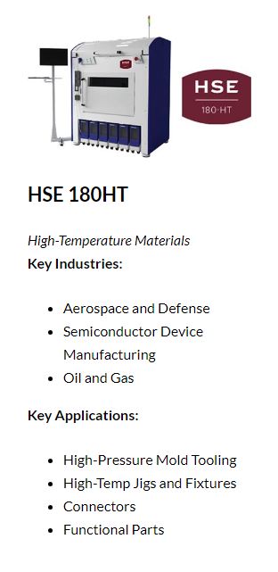 High Speed Extrusion 3D Printer - HSE 180 Series